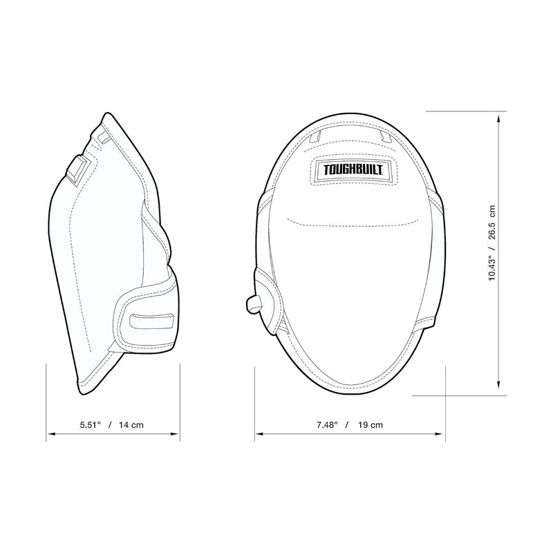 TOUGHBUILT - FoamFit ™ Professional Knee Pads - Heavy Duty, Ergonomic Support and Adjustable Straps for a Comfortable Fit - (TB-KP-2B) - Image 3